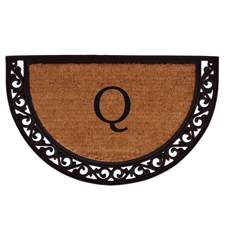 Calloway Mills Monogram Door Mat, Black, Natural, 18 in W x 30 in L 100101830Q